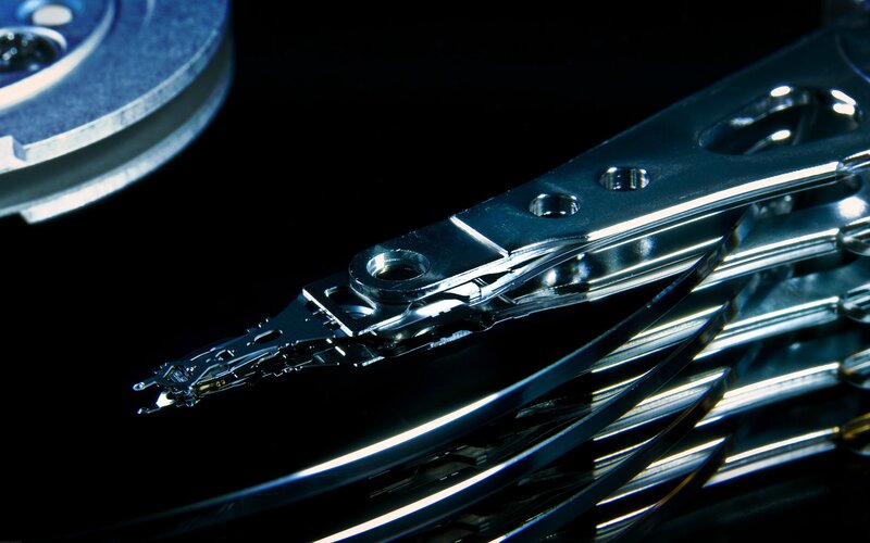 Internal Hard Drive Components — Black, Dramatic