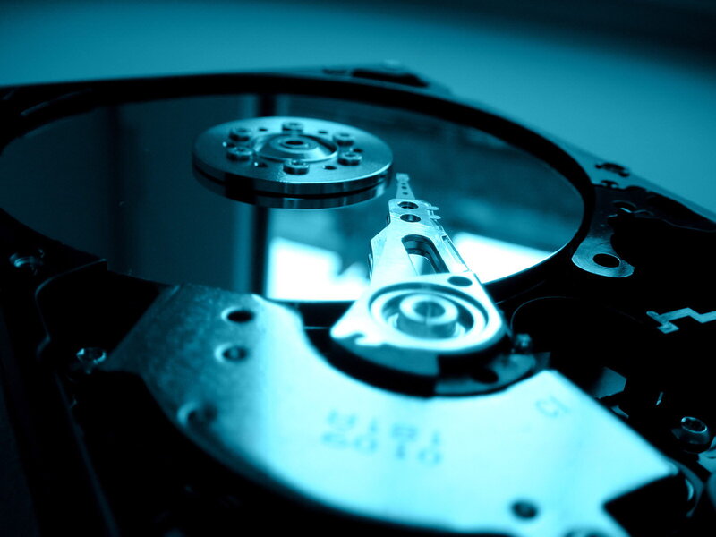 Internal Hard Drive Components — Blue