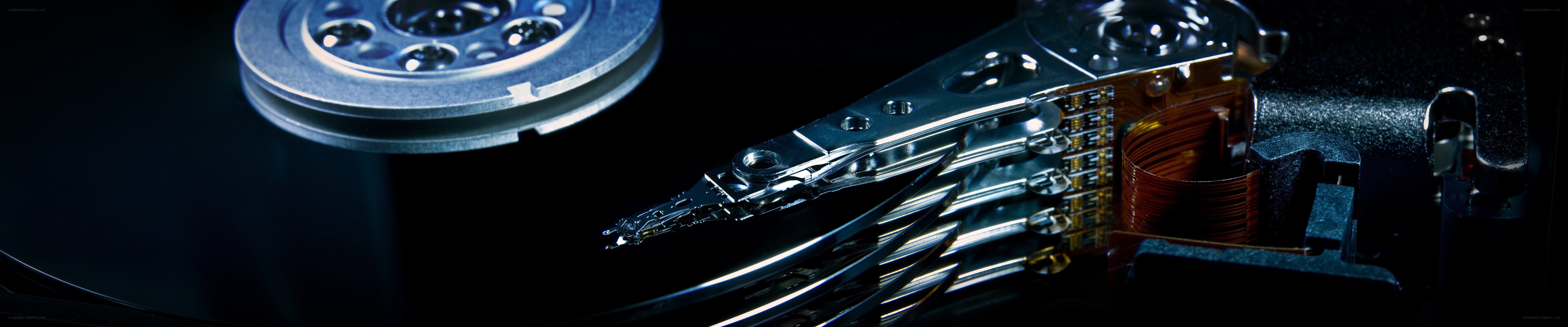 Internal view of a hard disk drive