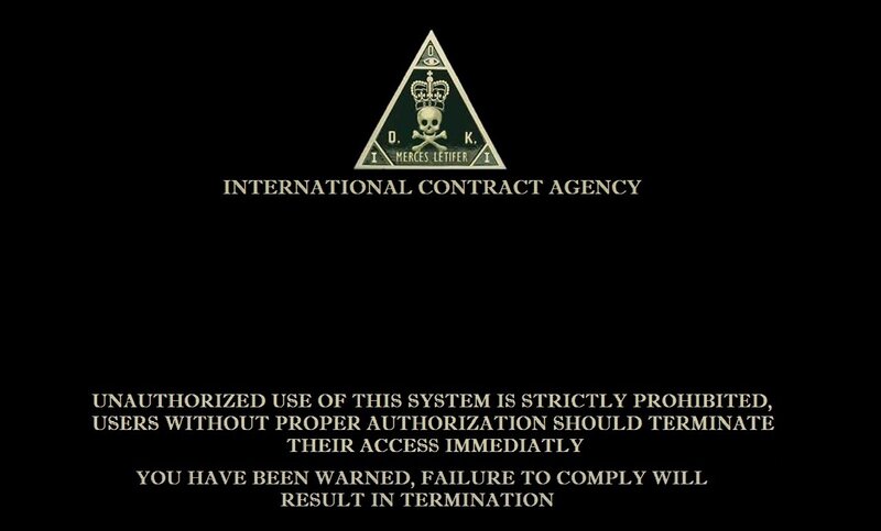 International Contract Agency warning screen