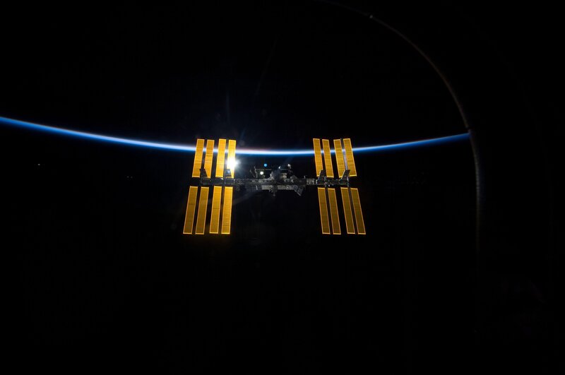 International Space Station — Black, Dramatic, Night, Photograph