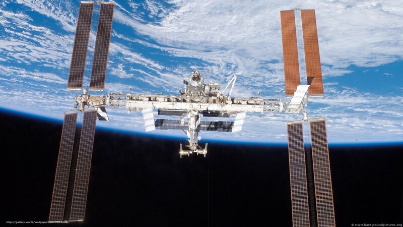 International Space Station — Blue, Dramatic, Photograph, Solar Panels