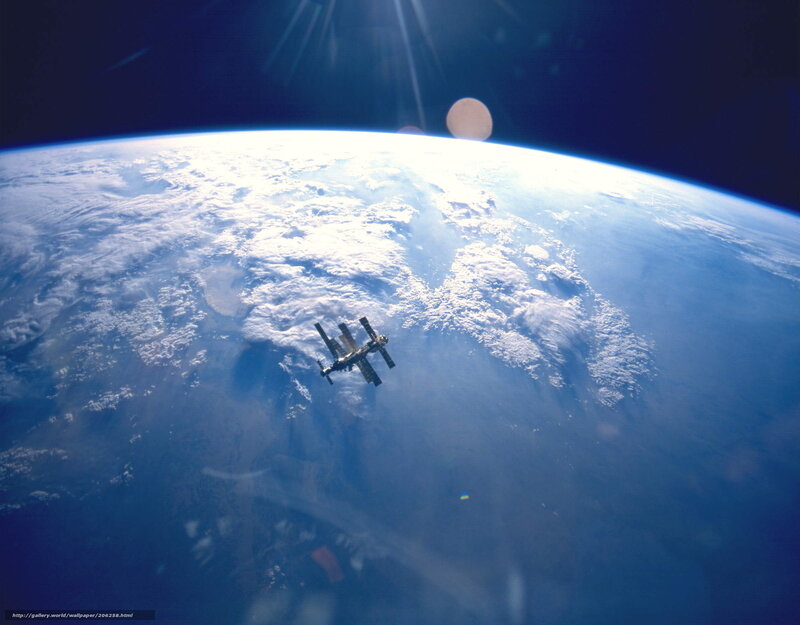 International Space Station — Blue, Dramatic, Photograph
