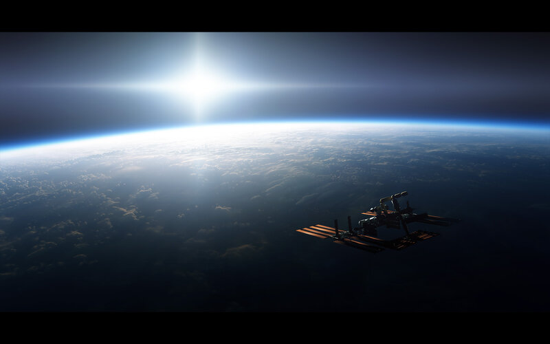 International Space Station orbiting Earth