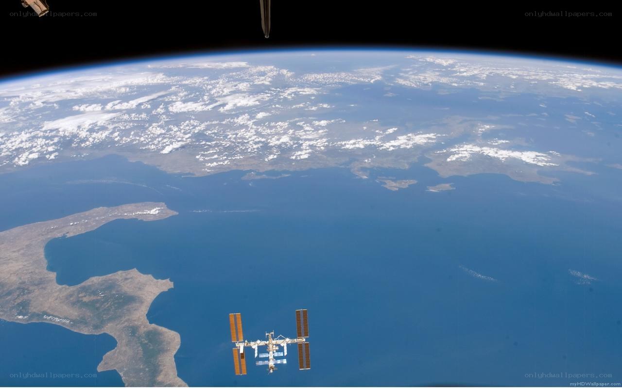 International Space Station over Earth