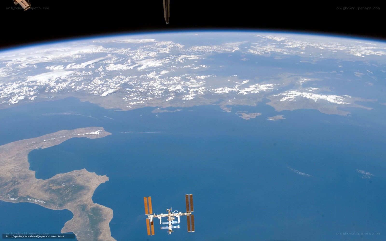 International Space Station over Earth