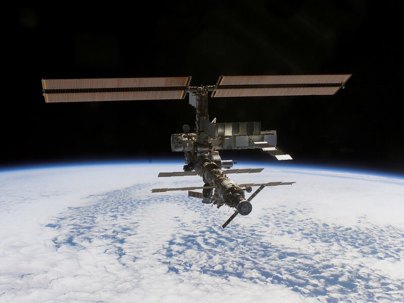 International Space Station — Photograph, Clouds