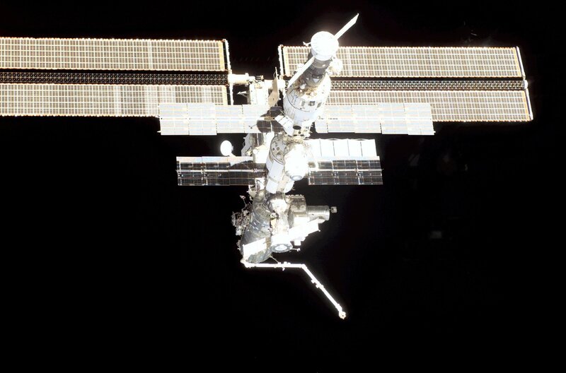 International Space Station — White, Dramatic, Night