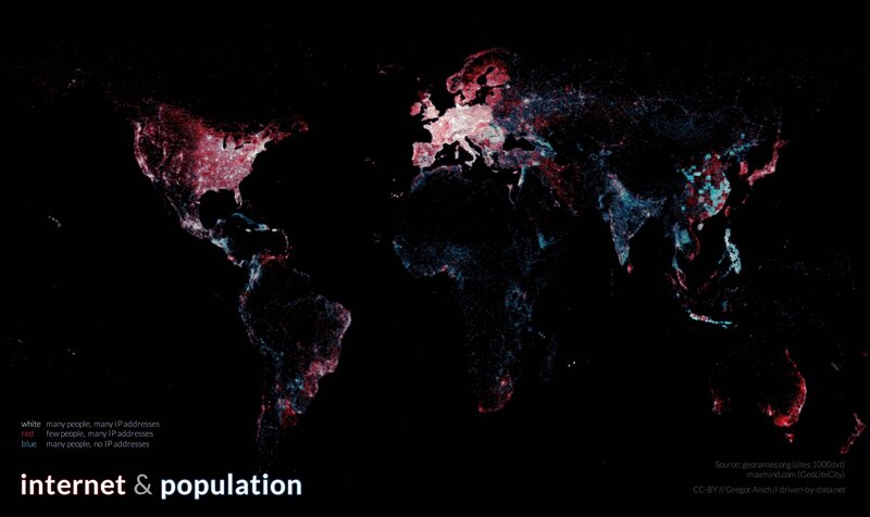 internet and population map