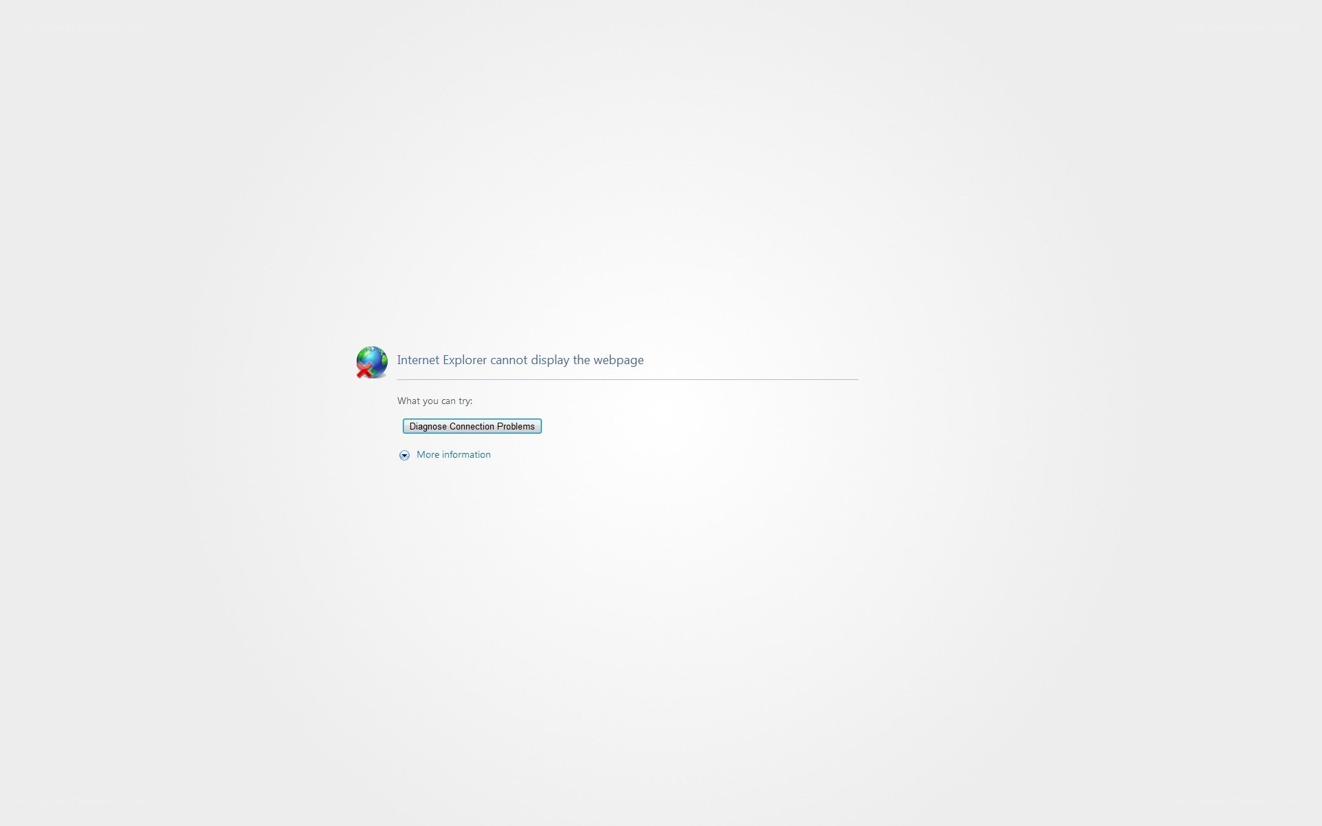 Internet Explorer error page