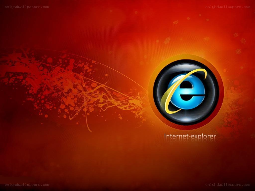 Internet Explorer logo on red background