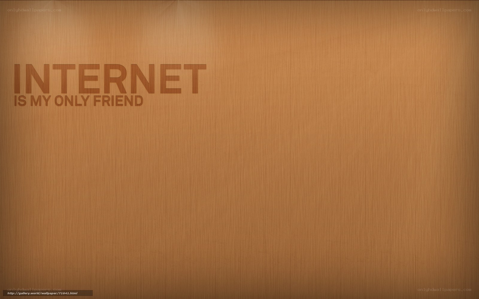 Internet is my only friend