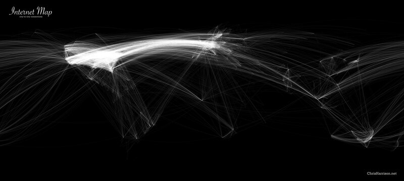 Internet Map of City Connections