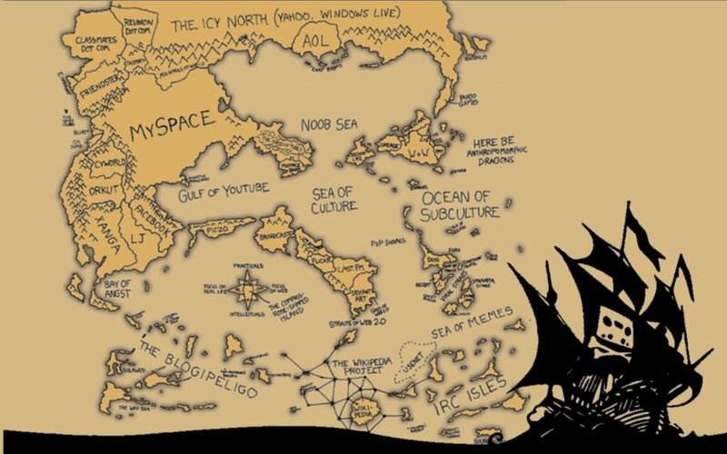 Internet map parody