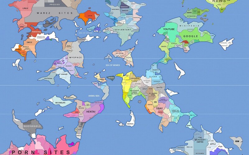Internet Map Satire