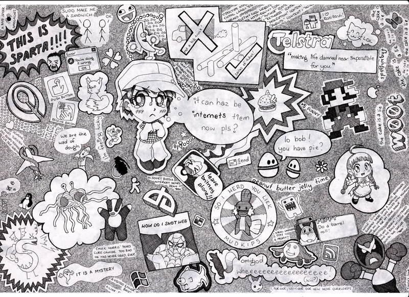 internet meme collage artwork