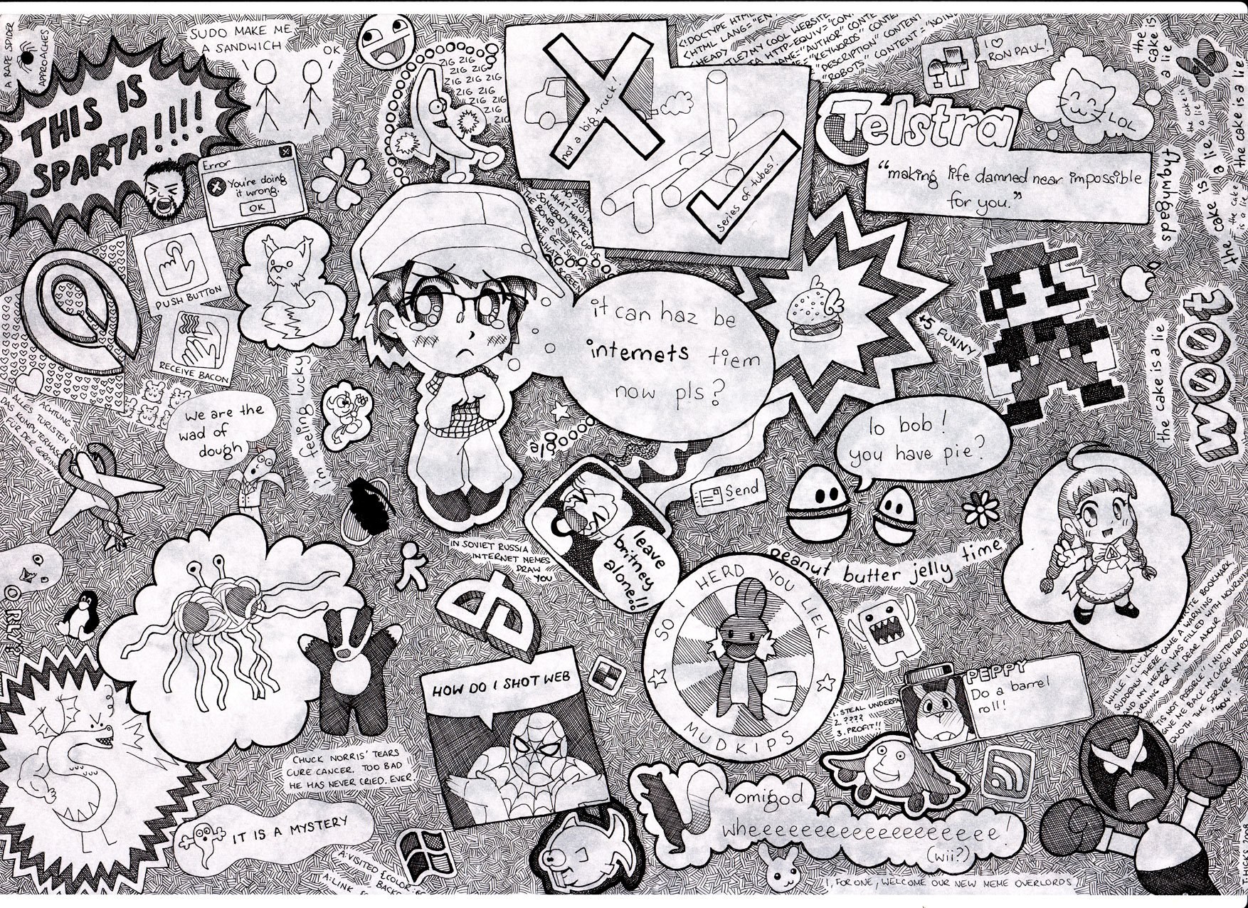 internet meme collage artwork