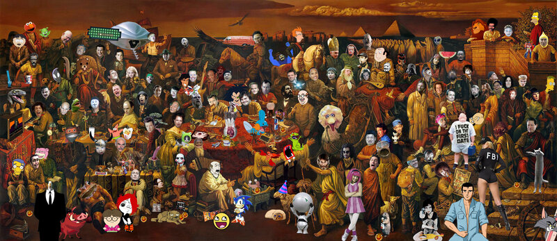 Internet meme collage artwork