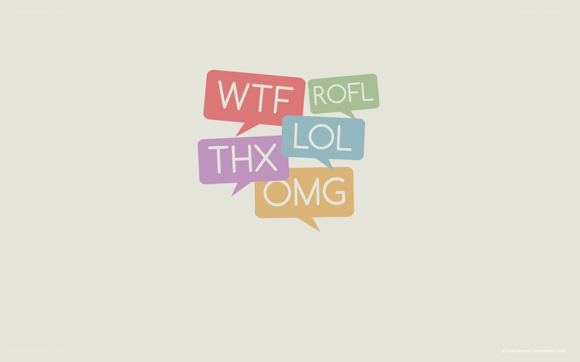 internet slang text bubbles