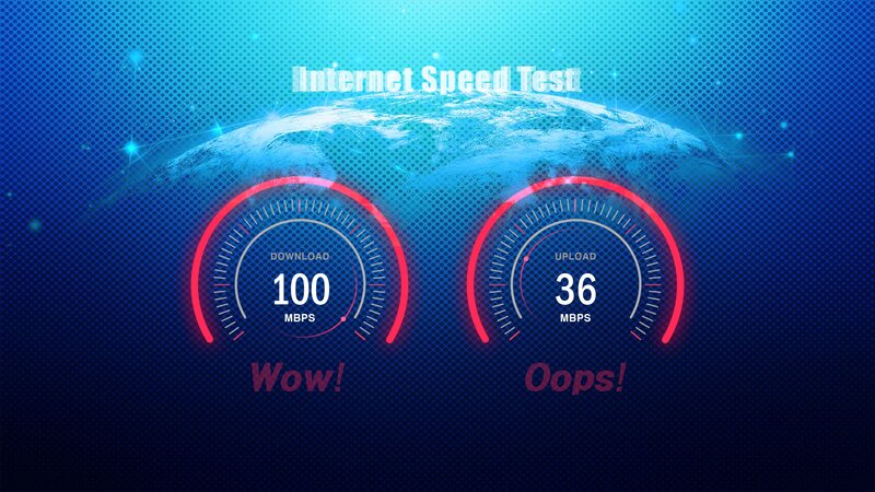 Internet Speed Test Gauges