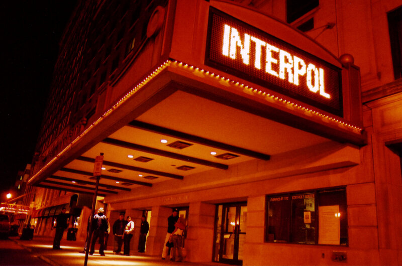 Interpol concert at night