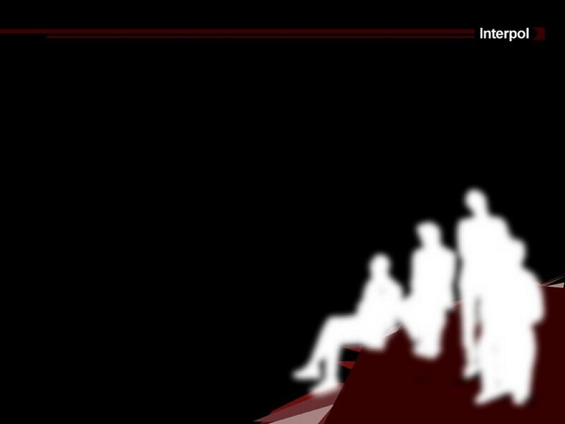 Interpol logo with silhouettes