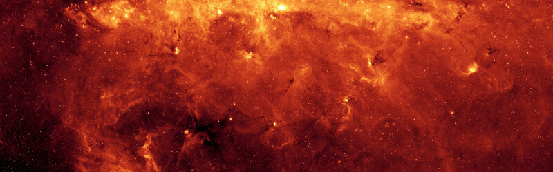 Interstellar Gas Cloud — Red, Dramatic