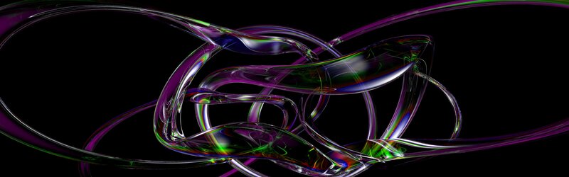 Interwoven Glass Tubes — Purple