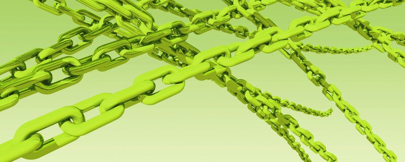 Interwoven green chains