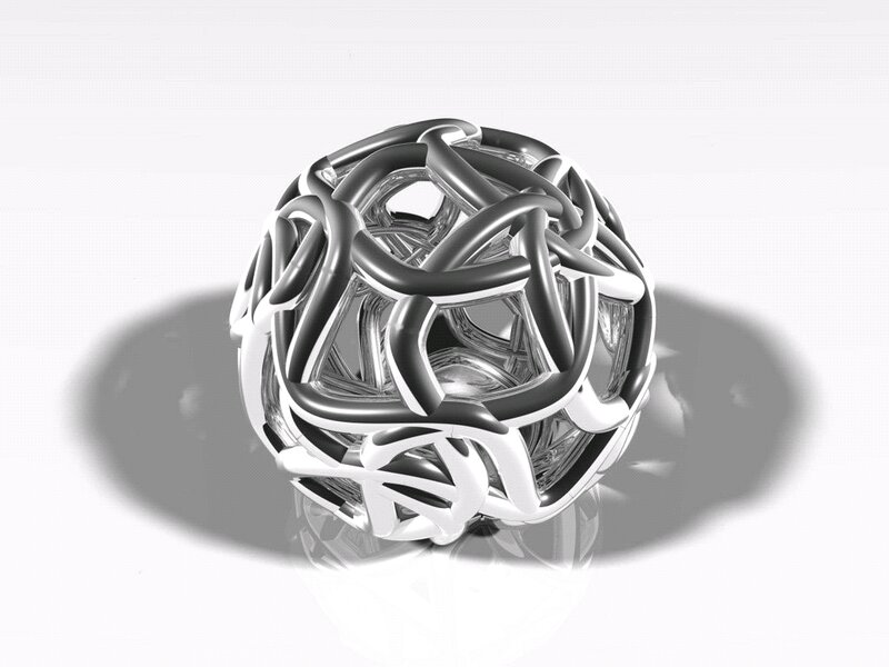 Interwoven Metal Sphere