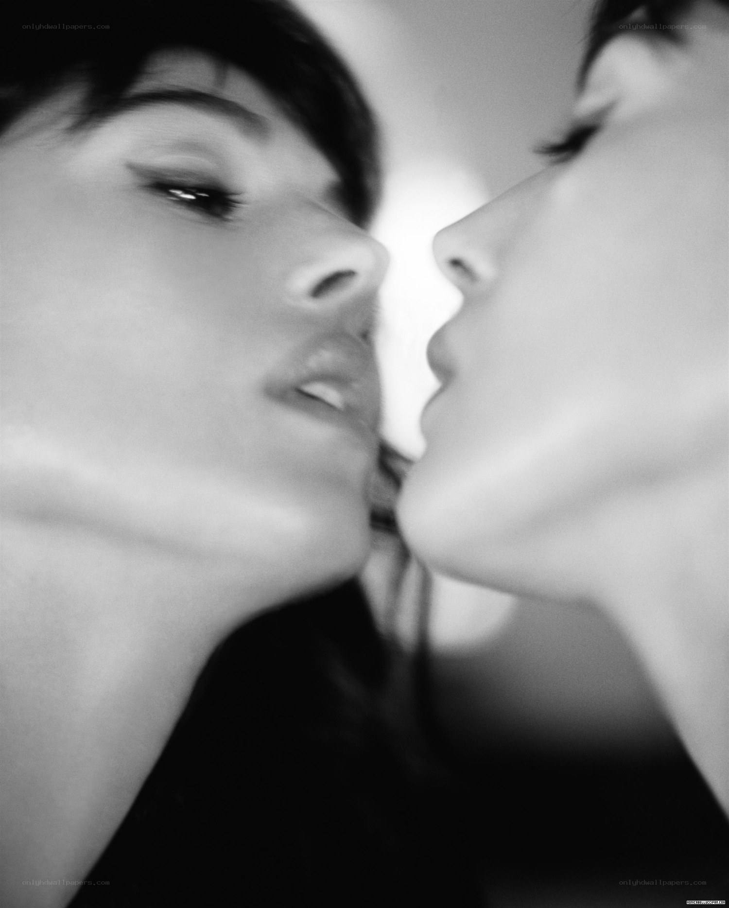 intimate black and white portrait