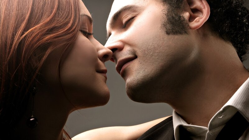 intimate couple moment