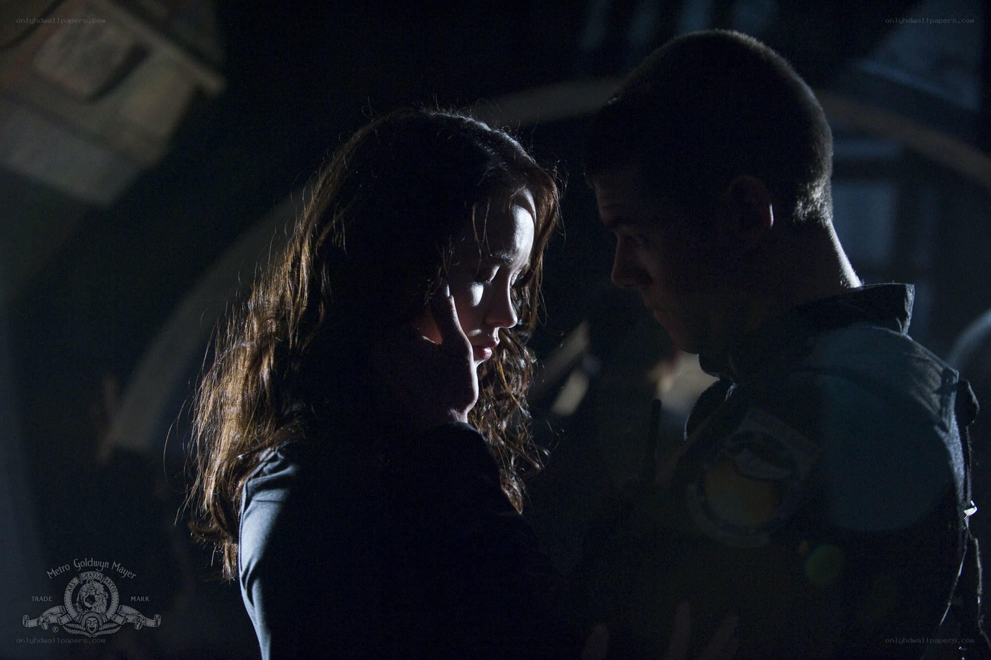 intimate moment between two people