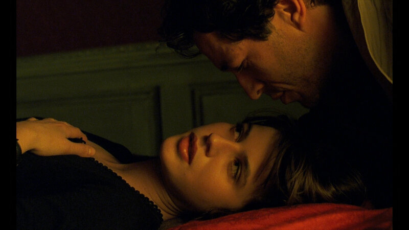 intimate moment between two people