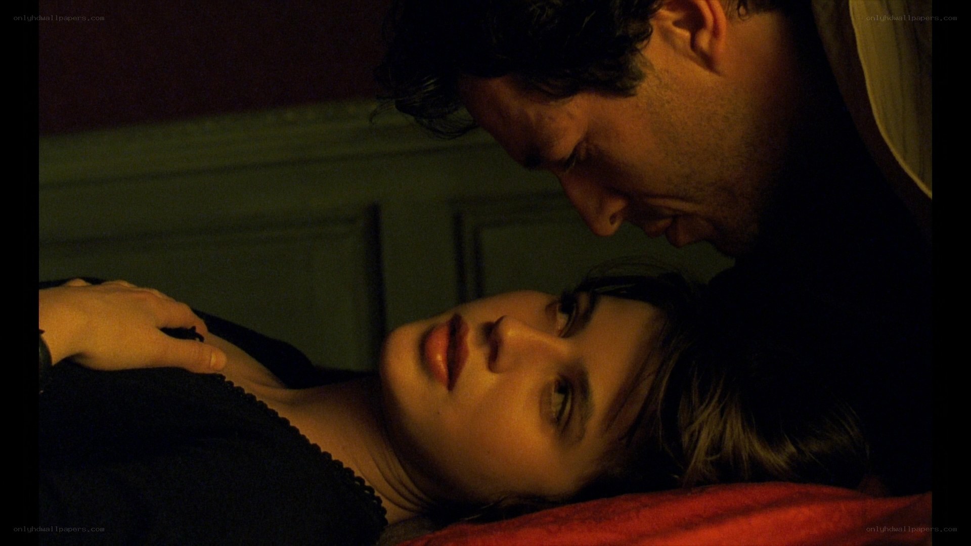 intimate moment between two people