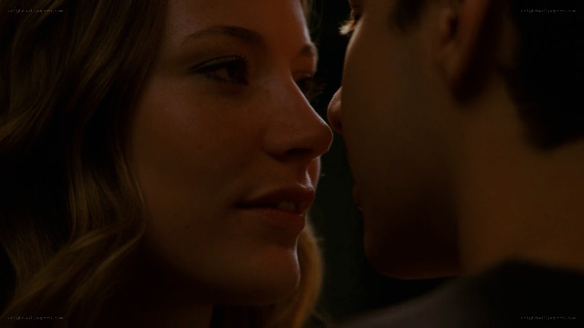 intimate moment between two people