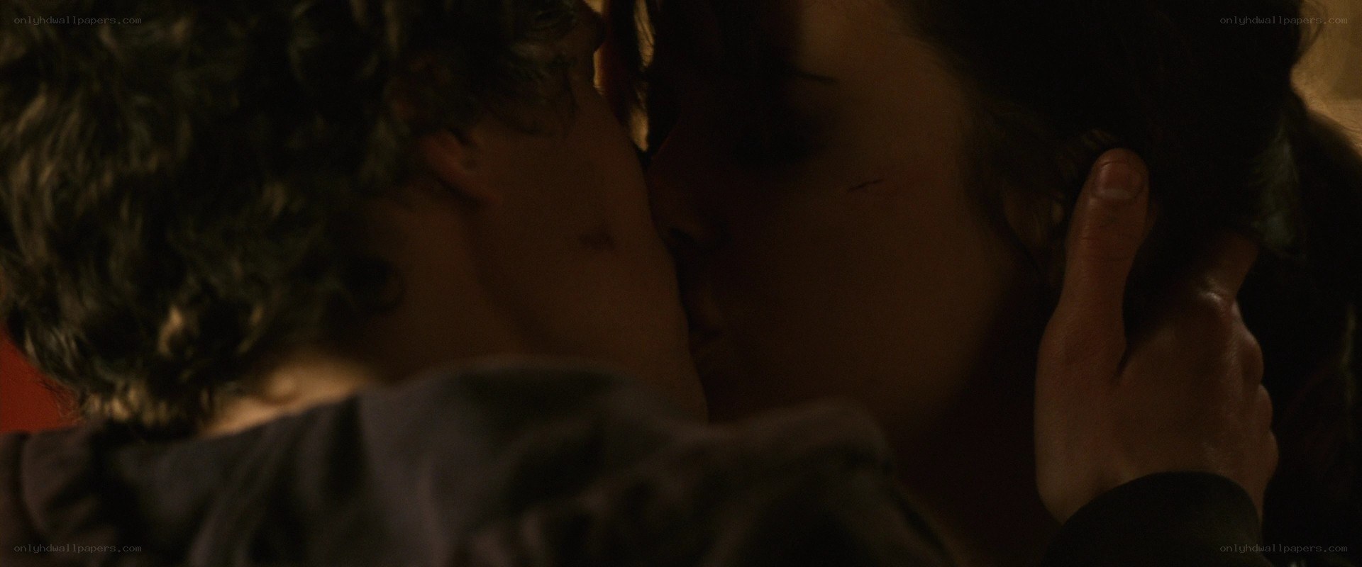 intimate moment between two people