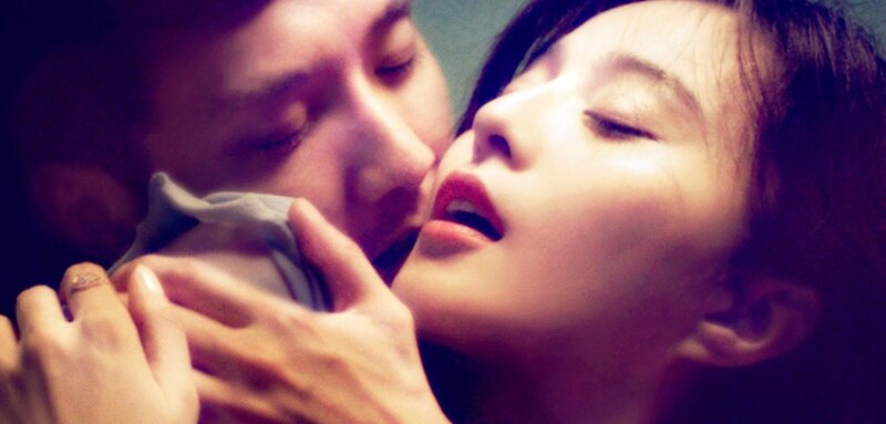 intimate moment between two people