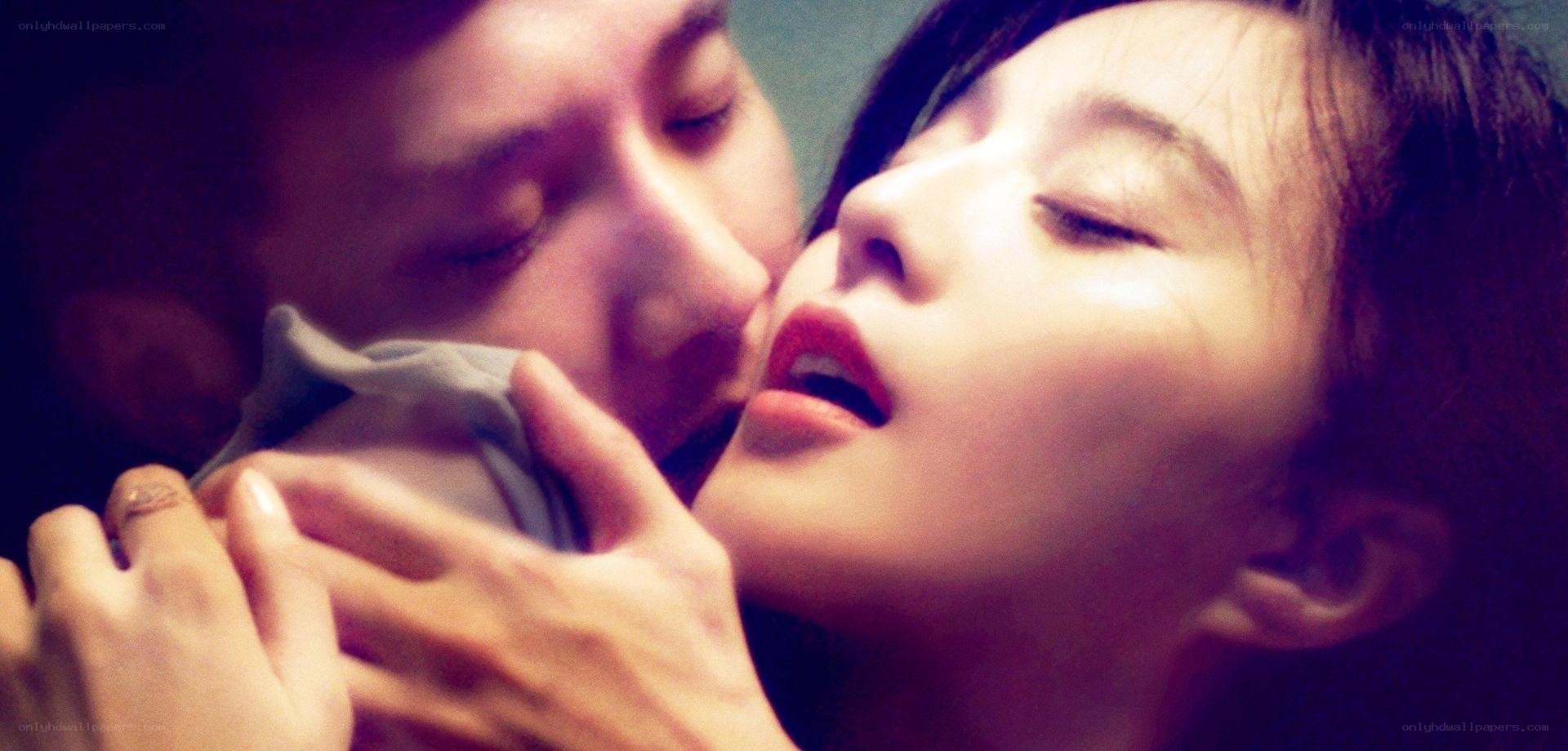 intimate moment between two people