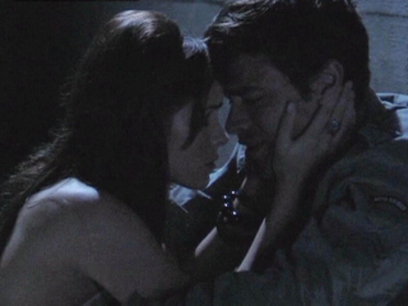 intimate moment between two people