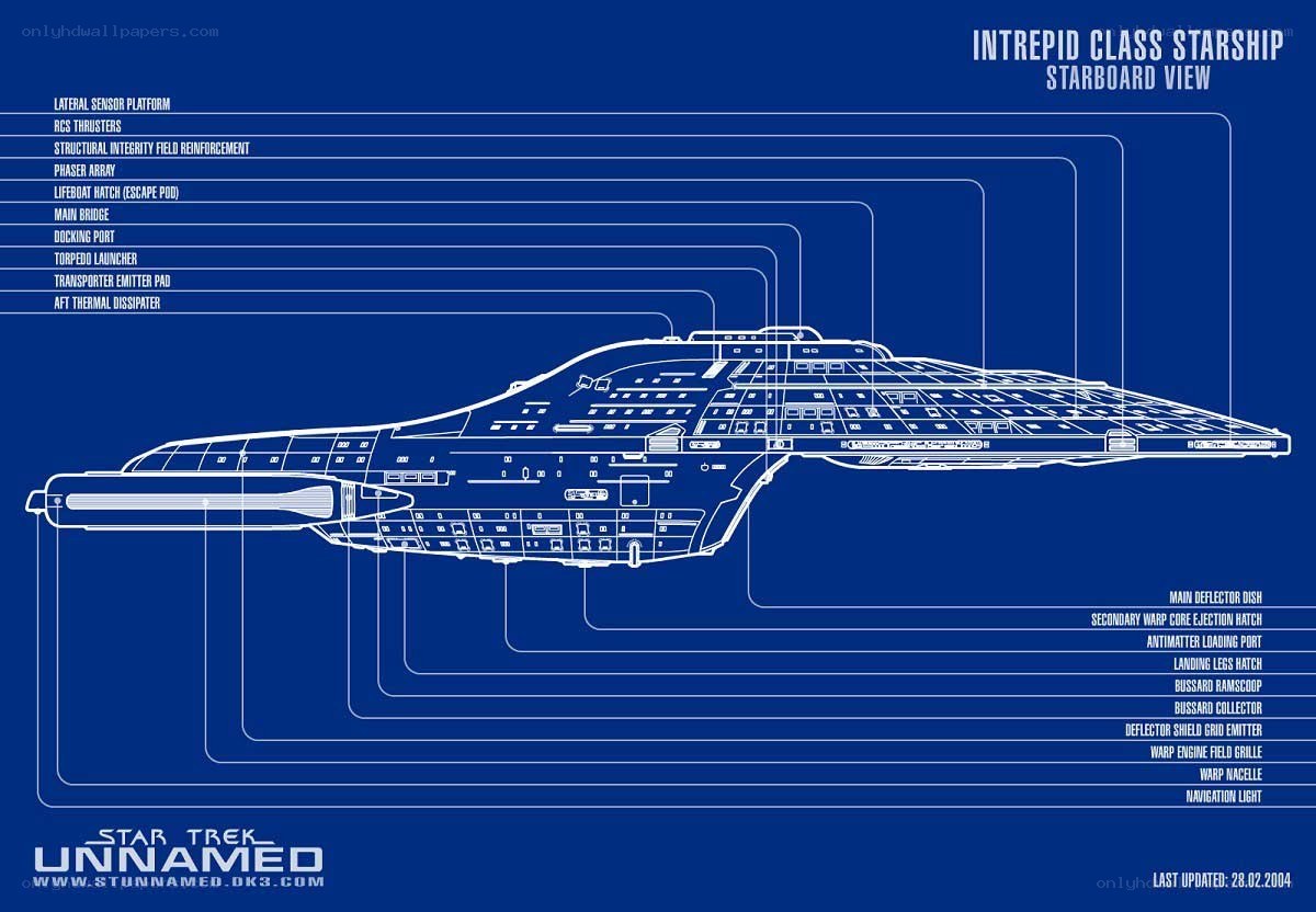 Intrepid-class starship blueprint