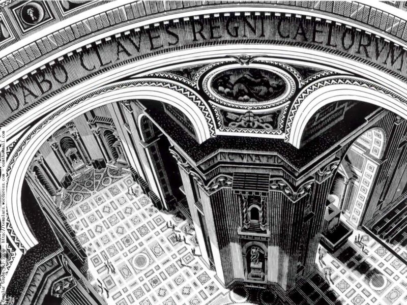 Intricate architectural drawing