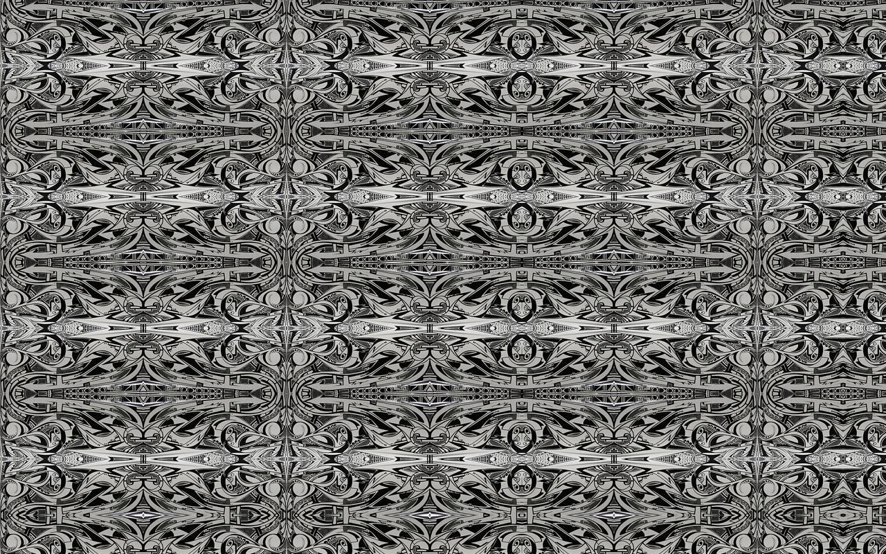 intricate black and white pattern