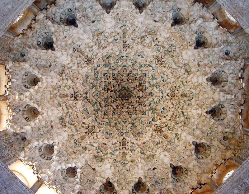 intricate ceiling mosaic