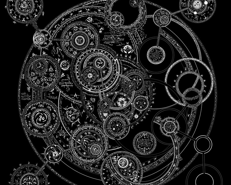 intricate circular diagram