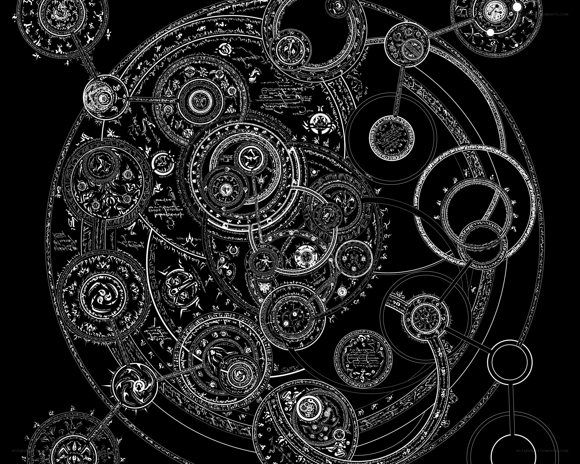 intricate circular diagram