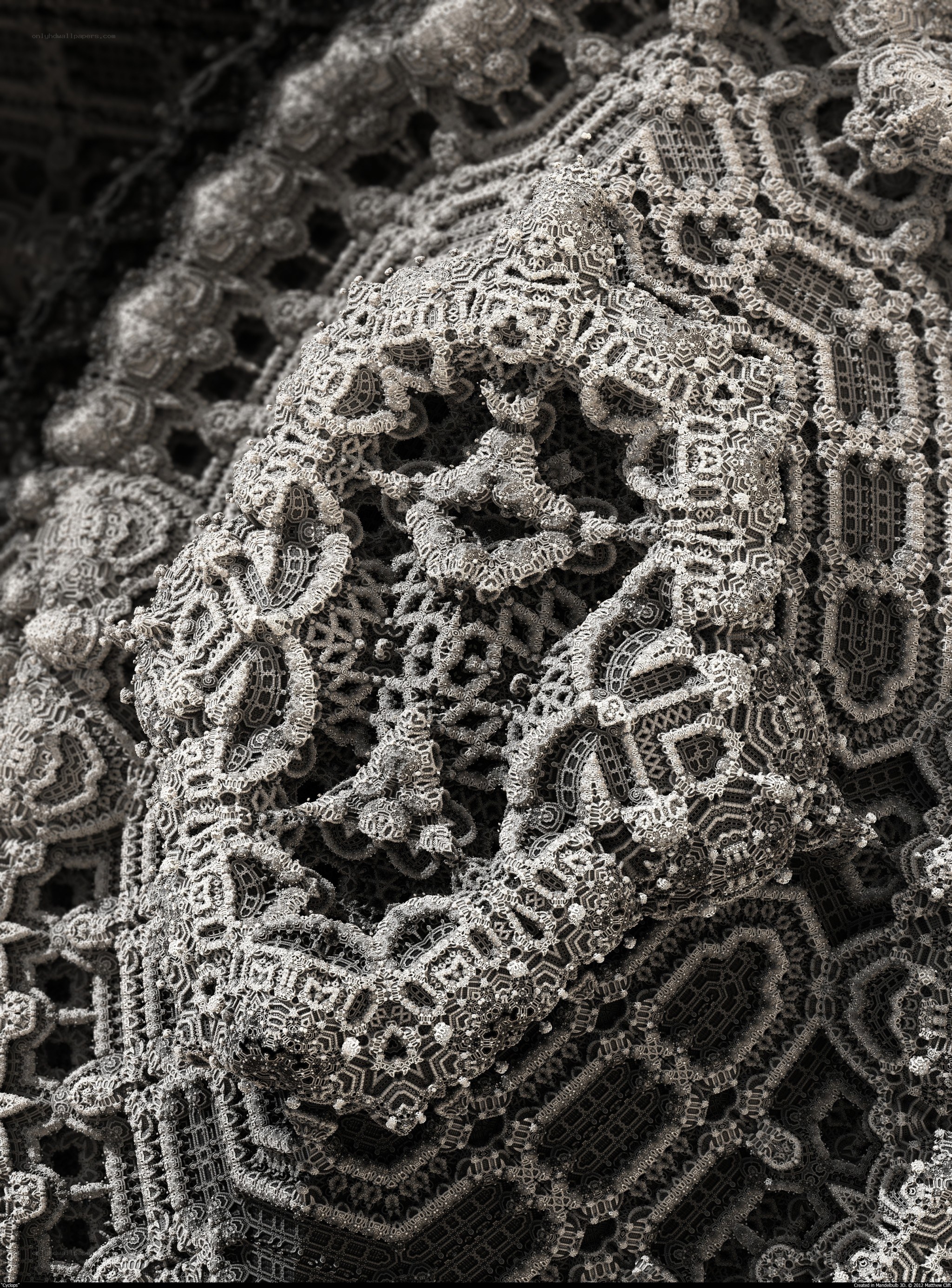 intricate fractal lace structure