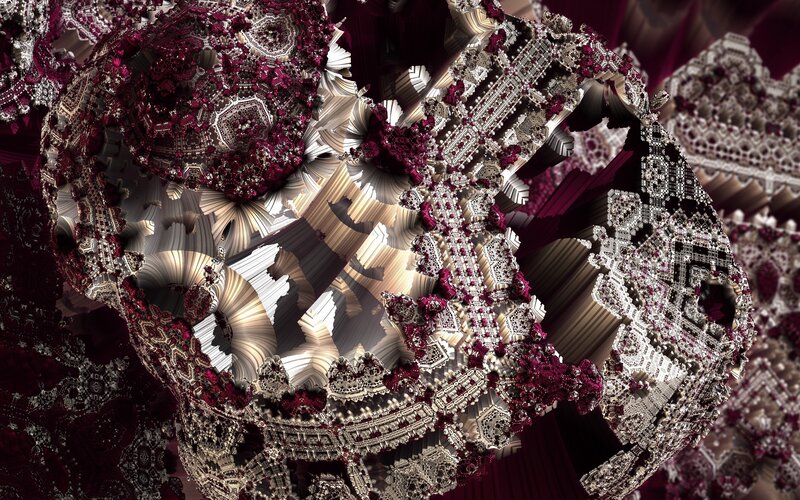 intricate fractal sculpture