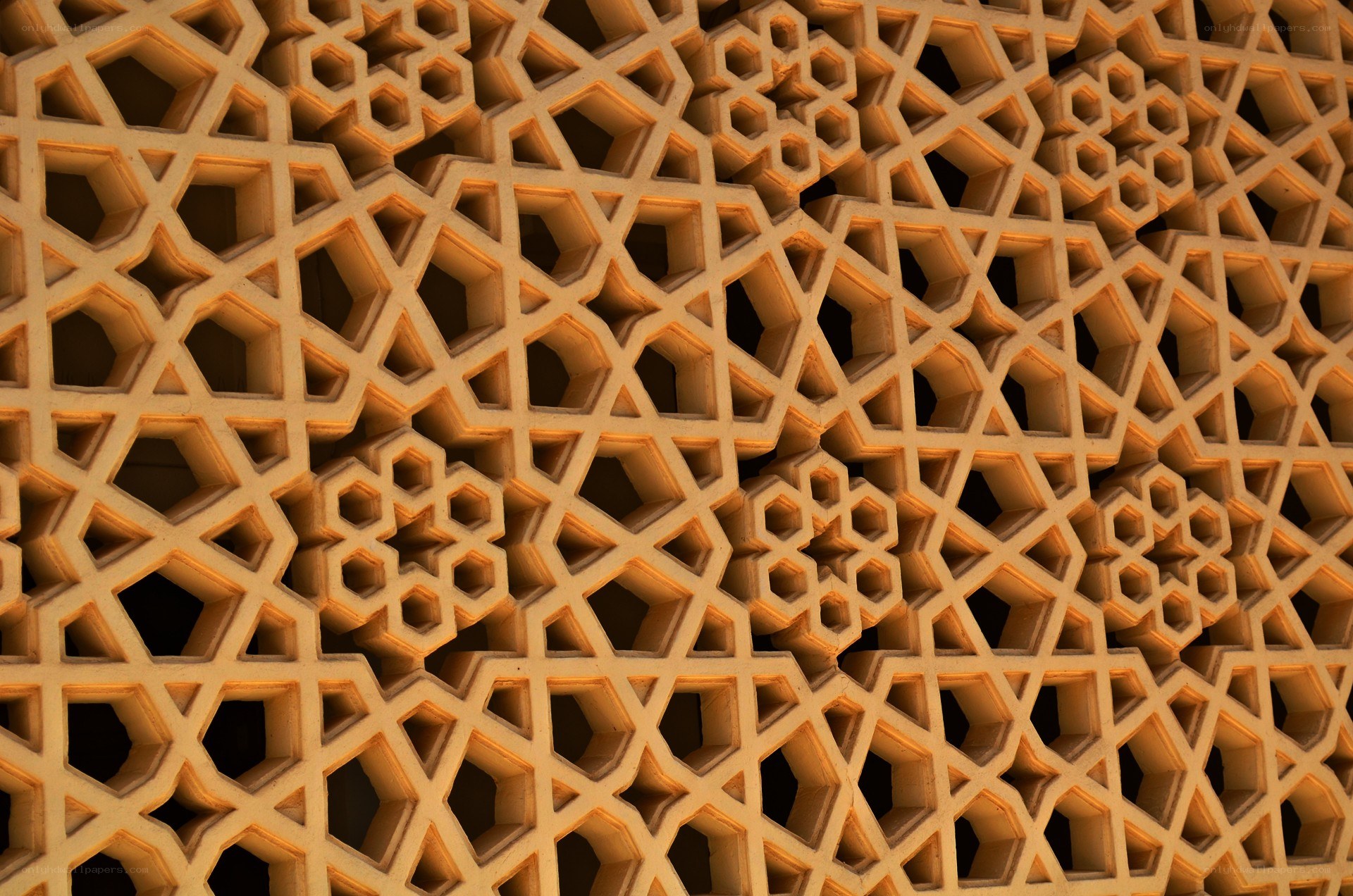 intricate geometric lattice pattern