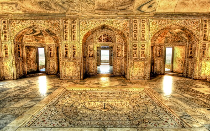 Intricate Marble Hall — Beige